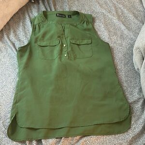 Avenue Green Sleeveless Blouse